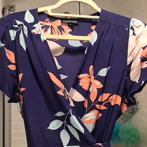 Wrap Yumi Kim floral silk dress size S